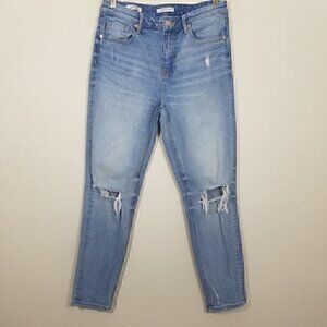 Vigoss Frankie Slim Straight Distressed Stretch Jeans Size 28